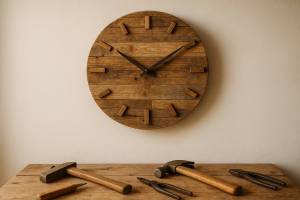 DIY: crea un reloj de pared artesanal con madera reciclada