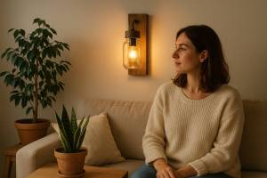 DIY: crea una lámpara de pared con materiales reciclados